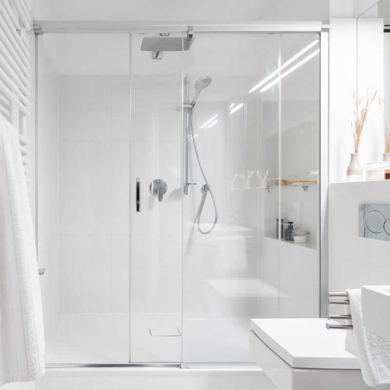 Modern Shower with Rain Head